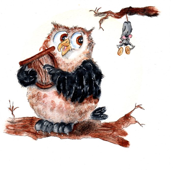 Bird - Owl Orchestra - on the Harp