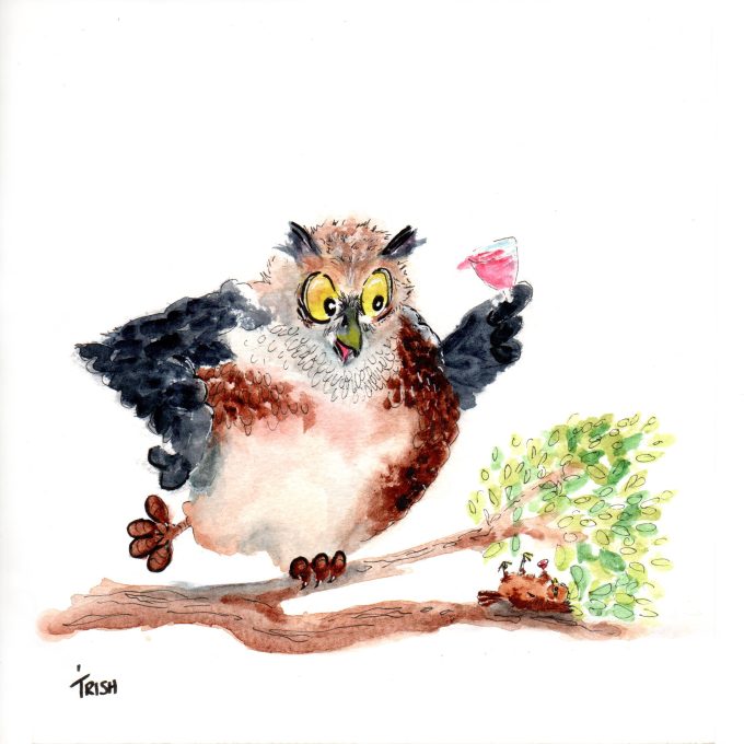 Bird - Quirky Owl - Inebriated